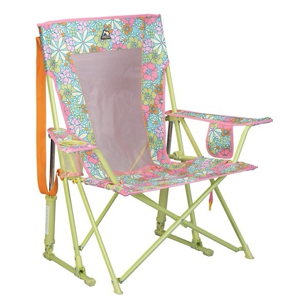 GCI Outdoor Comfort Pro Rocker Foldable Rocking Camp Chair with Mesh Backrest