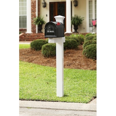 postal pro white polymer mailbox post