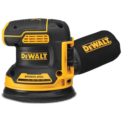 dewalt xr 20-volt brushless variable speed random orbital cordless sander with dust management