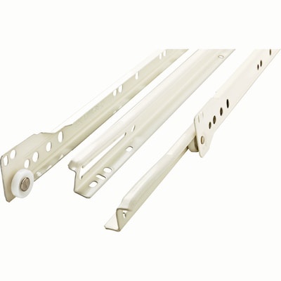 RELIABILT 12-in 3/4 extension Self-Closing Bottom Mount European 50-lb Load Capacity White Drawer Slide 1 -Pair 2 -Pieces
