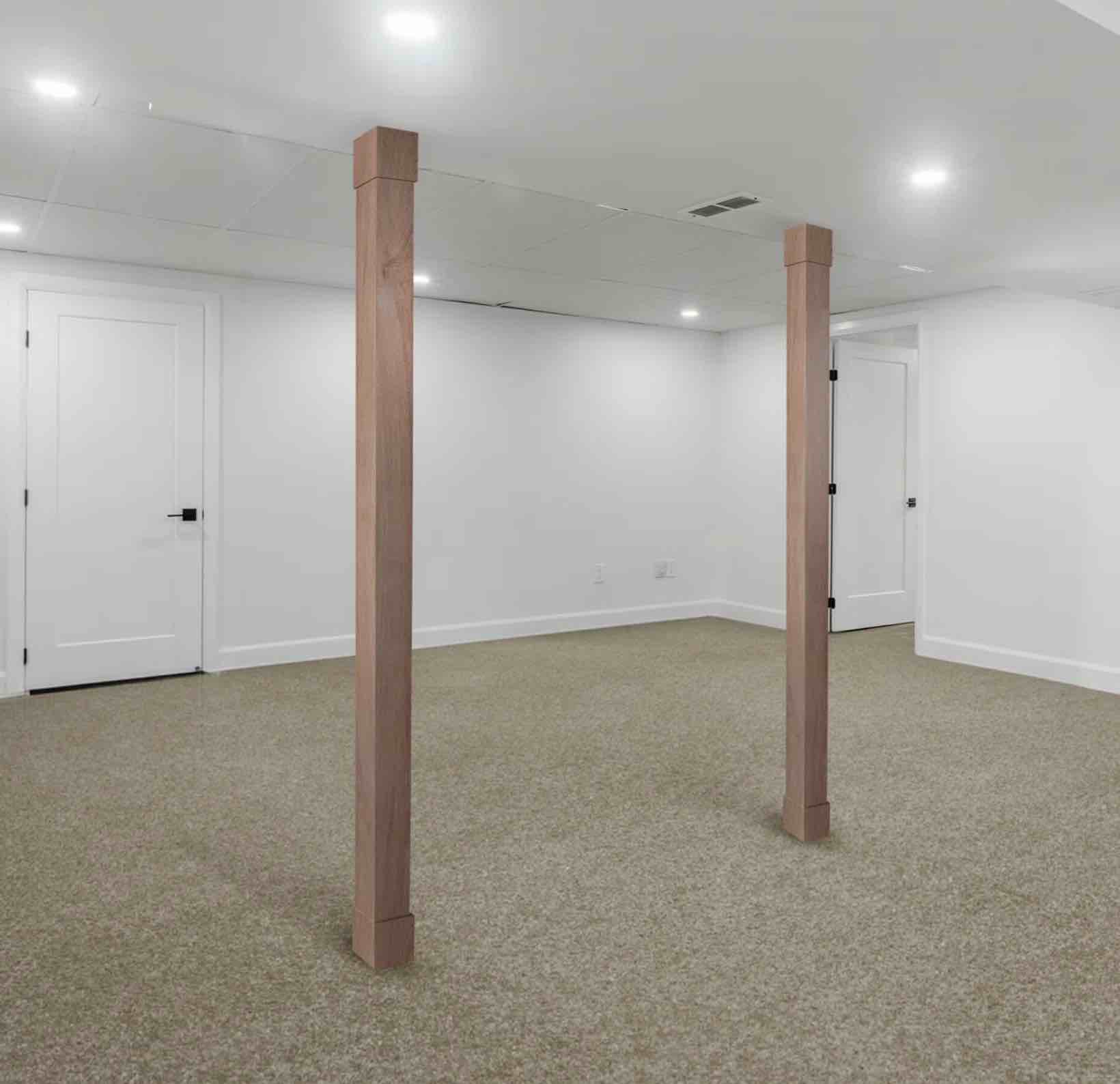 5.625 In. D X 5.6875 In. W X 104 In. L Unfinished Maple Lally Column Wrap