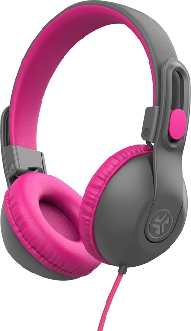 JBuddies Studio 2 Wired Kids Headphones - Black/Pink