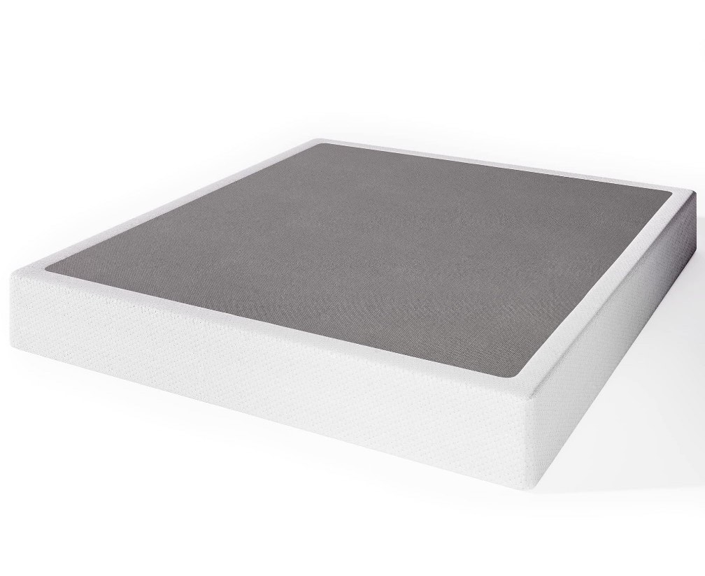 uliesc 9 inch queen metal box spring, sturdy mattress foundation, fabric cover included, easy assembly