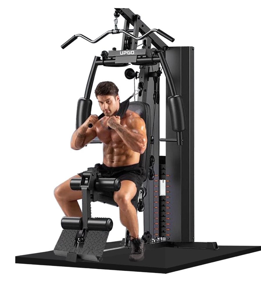 UPGO Home Gym, All-in-One Fitness Equipment, 154LBS Weight Stack, Full Body Workout Station with Pulley System