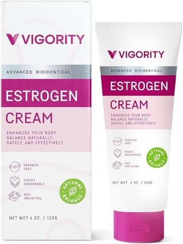 Estrogen Cream for Women Menopause Relief: Natural Bioidentical Estrogen Face Cream with Wild Yam fo