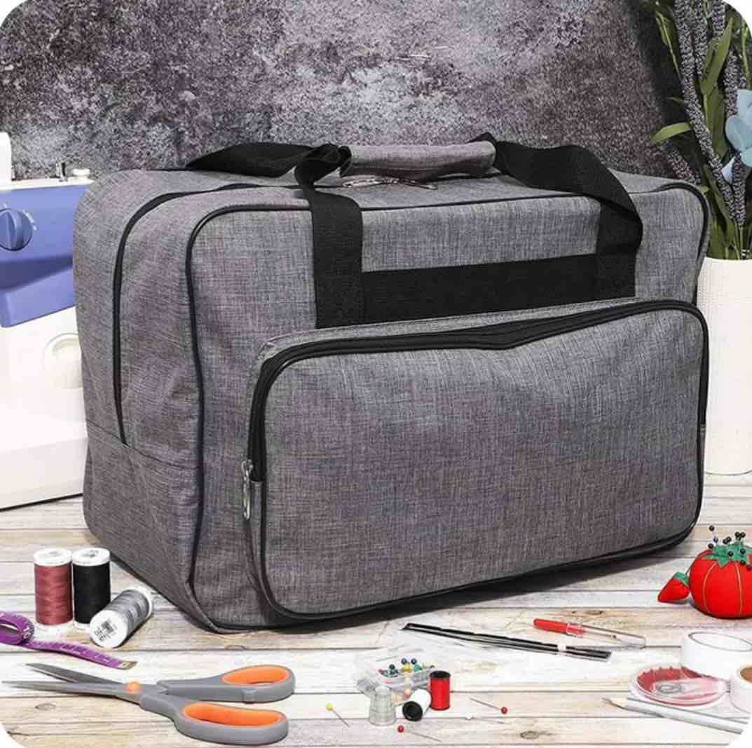 Sewing Machine Carrying Case, Portable Universal Travel Bag, 18 x 10 x 12 inch,Gray
