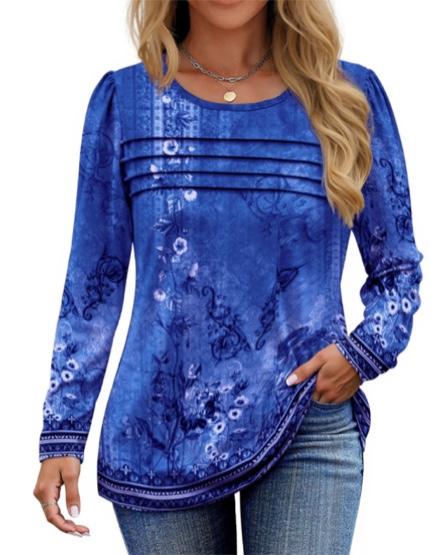 fantaslook long sleeve shirts for women fall dressy casual blouses fashion pleated tunic tops