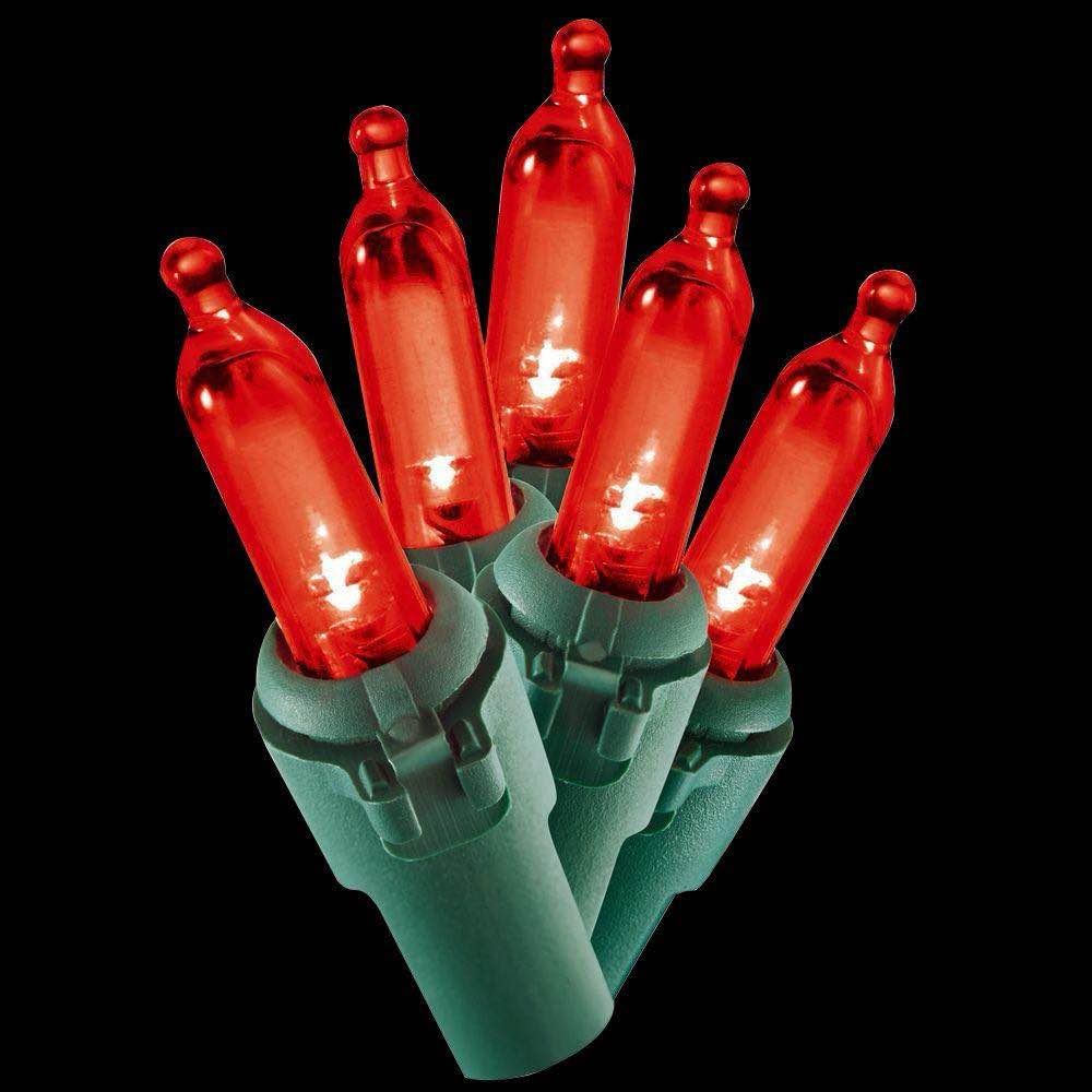 Home Accents Holiday 28.8 Ft. 100-Light Red Mini LED Light Set