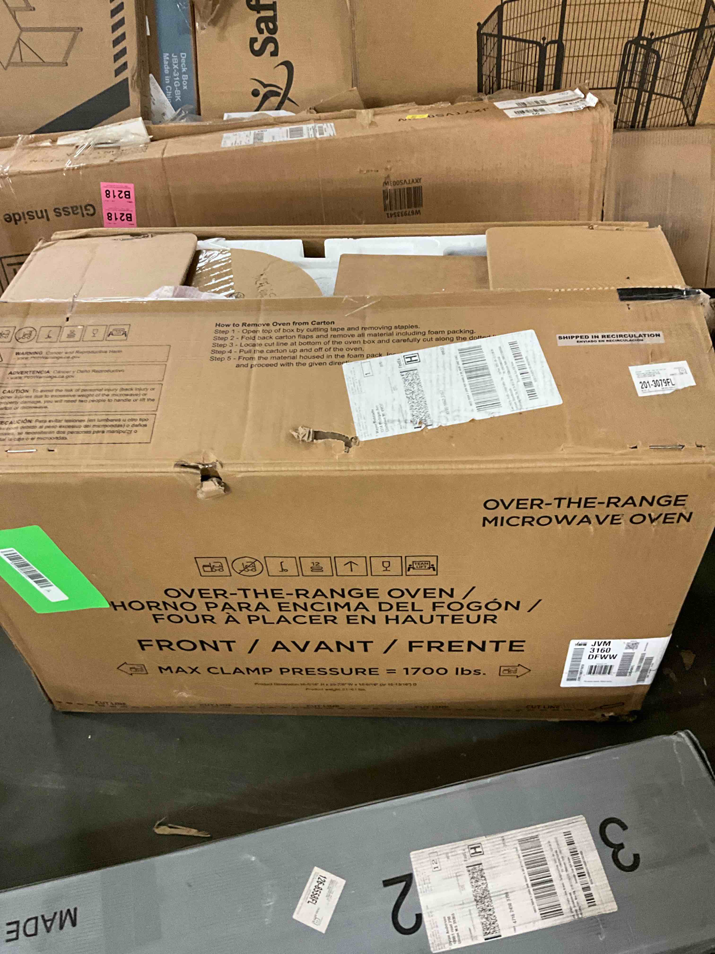 GE - 1.6 Cu. Ft. Over-the-Range Microwave with Charcoal Filter - White