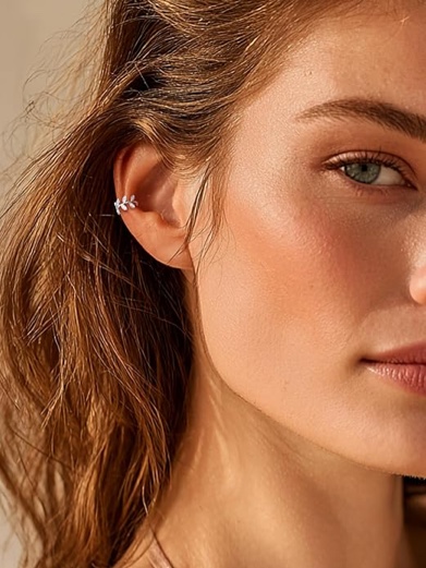 FaithHeart Leaf Ear Cuff for Women 925 Sterling Silver Cuff Earrings for Non-Pierced Ears Hypoallergenic Lightweight Wraps Earring 1 Piece