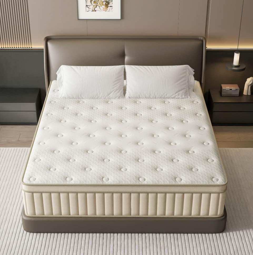 GUUKIN Queen Mattress, 12 Inch Hybrid Gel Memory Foam Mattress with Individually Wrapped Pocket Coils, Medium Firm Support, Pressure Relief, Mattress in a Box