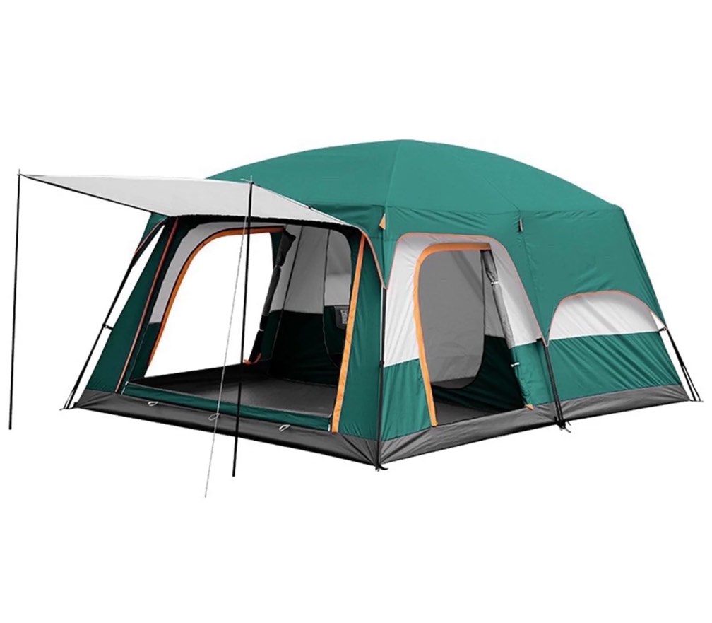 Mapskey 4 Person Tent for Camping , Family Cabin with Mesh Door Ventilation Windows for Beach Hiking Backpacking