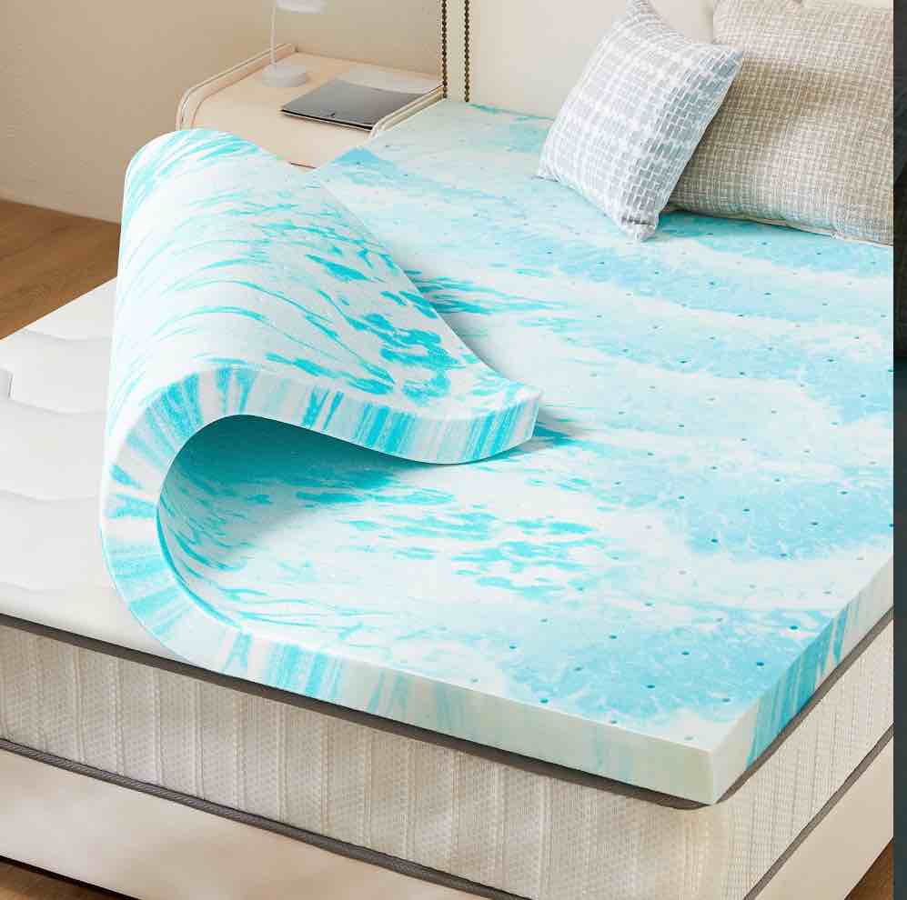 EDX 3 Inch Cool Gel Memory Foam Mattress Topper Twin Size Bed, Comfort Body Support & Pressure Relief, CertiPUR-US Certified