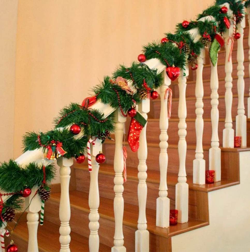 50FT Christmas Garland for Christmas Decoration, Non-Lit Soft Green Unlit Artificial Greenery Garland for Outdoor Or Indoor Decor, Artificial Christmas Twist Garland for Wedding Party Decoration