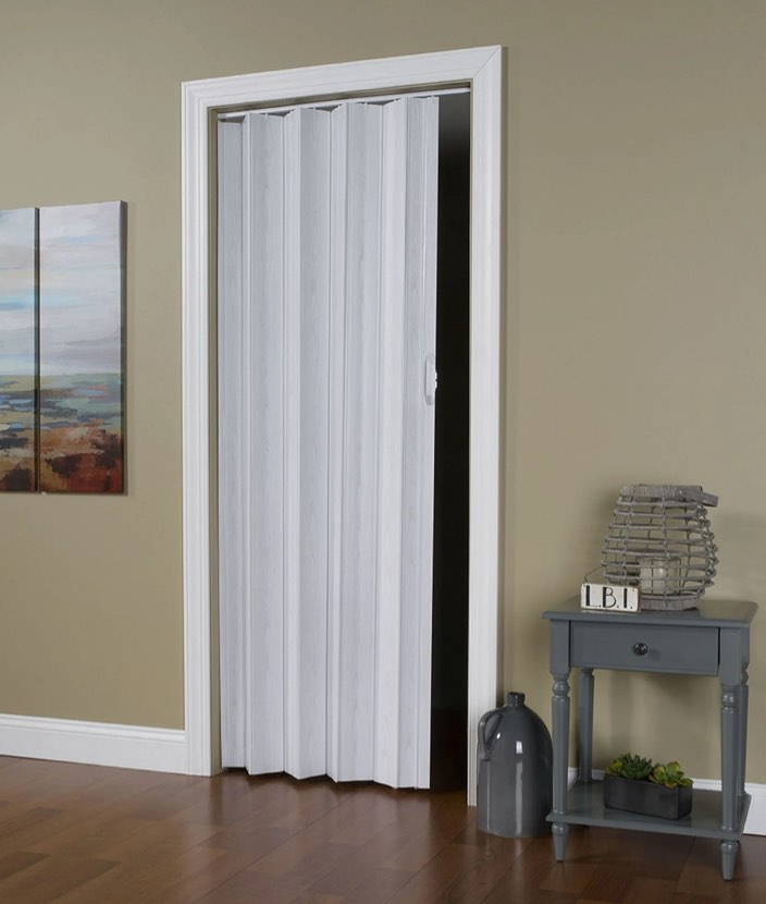 LTL Home Products Via 36  x 80  Vinyl Hinged Single Folding Door  White