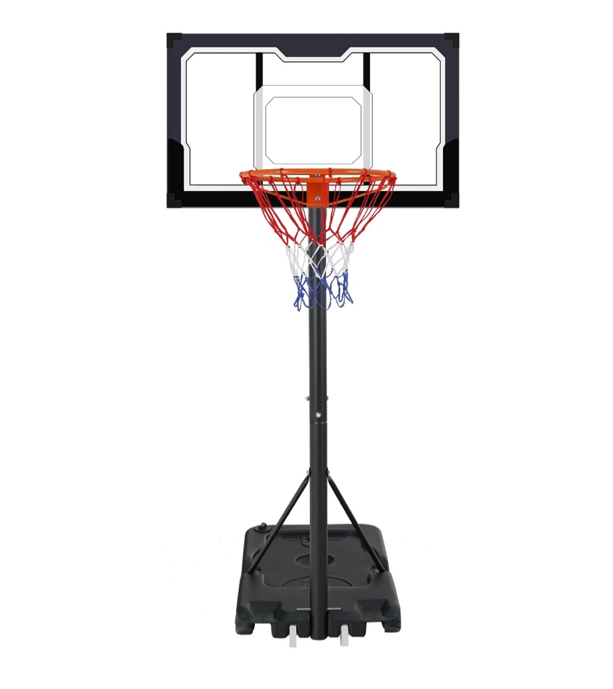 Portable Basketball Hoop Outdoor, SEGMART 3.3Ft-10Ft Height Adjustable Swimming Pool Basketball Hoop Goal System with PE Backboard for Kids Youth Adults Play in Backyard/Courts/Indoor