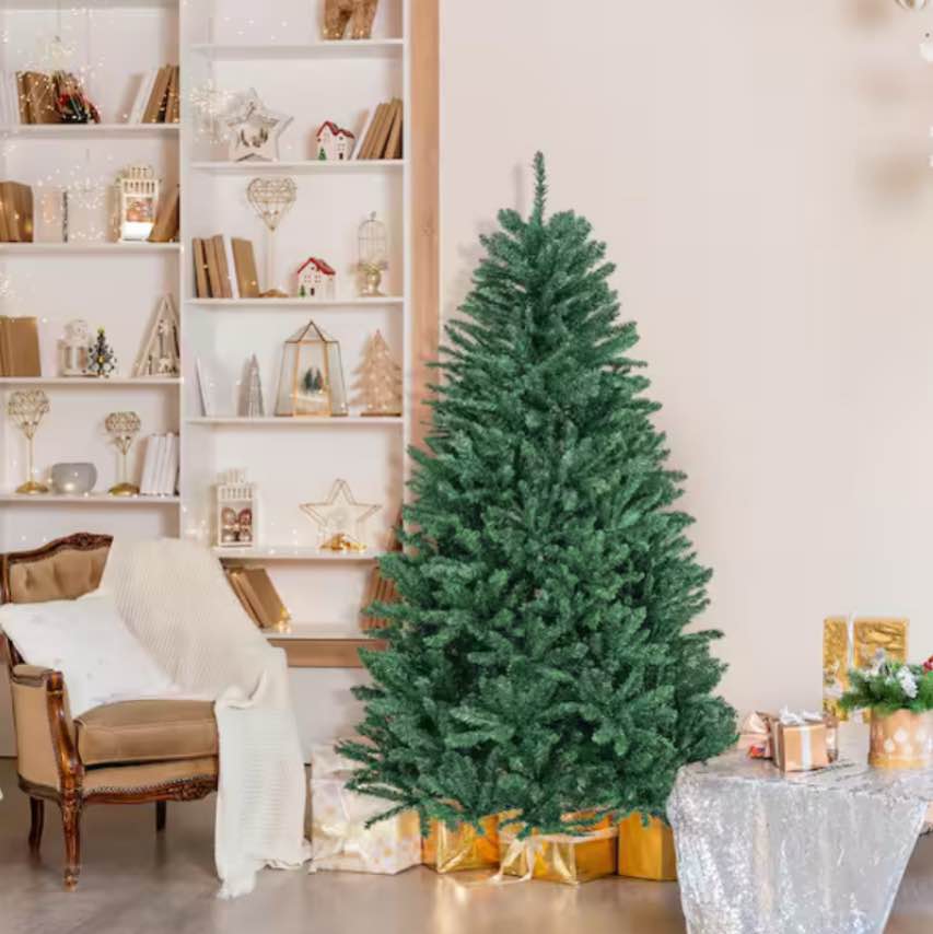 6 ft. Unlit Douglas Full Fir Hinged Artificial Christmas Tree with 1355