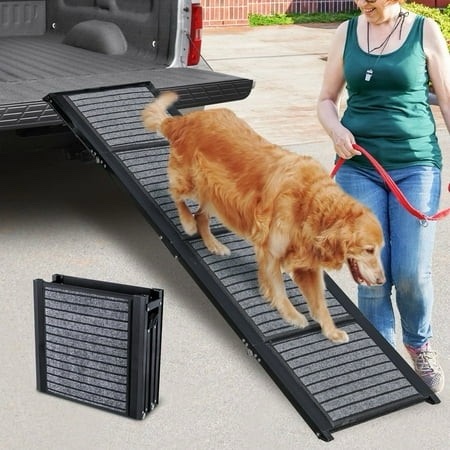 Libbipaw 71 Foldable Dog Ramps Large Dogs Dog Car Ramp with Non-Slip Rug Surface Pet Ramp Stairs Portable Dog Steps for Medium & Large Dogs up to 2