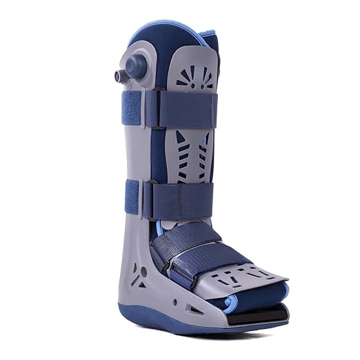 Velpeau Walking Boot for Broken Foot, Dual Independent Inflatable Airbags and Anti-slip Sole Design, Air Cam Walker Fracture Boot for Women and Men, Fits Left and Right Foot (Unisex, Tall Version, L