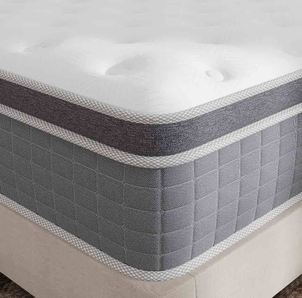 Yilicy 12 inch Full Mattress in a Box, Spring Hybrid Memory Foam Medium Firm Mattress,Adult