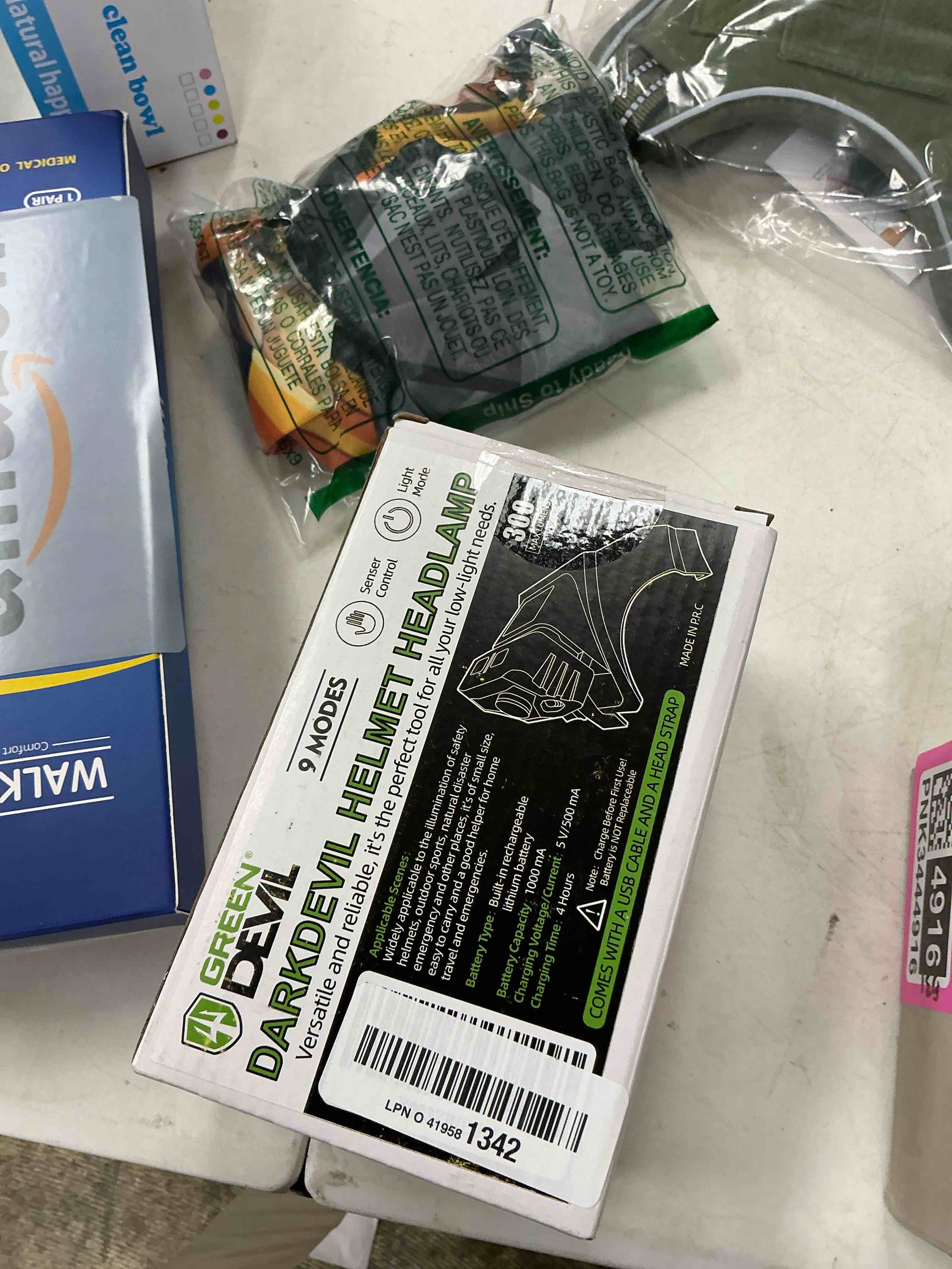 Condition photo showing Good Condition for GREEN DEVIL Safety Hard Hat with Rechargeable Headlamp Light and Helmet Liner Chin Strap Men Vented Work Hardhats ANSI Z89.1 Approved Cascos de Construccion Ideal for Industrial Construction Forestry