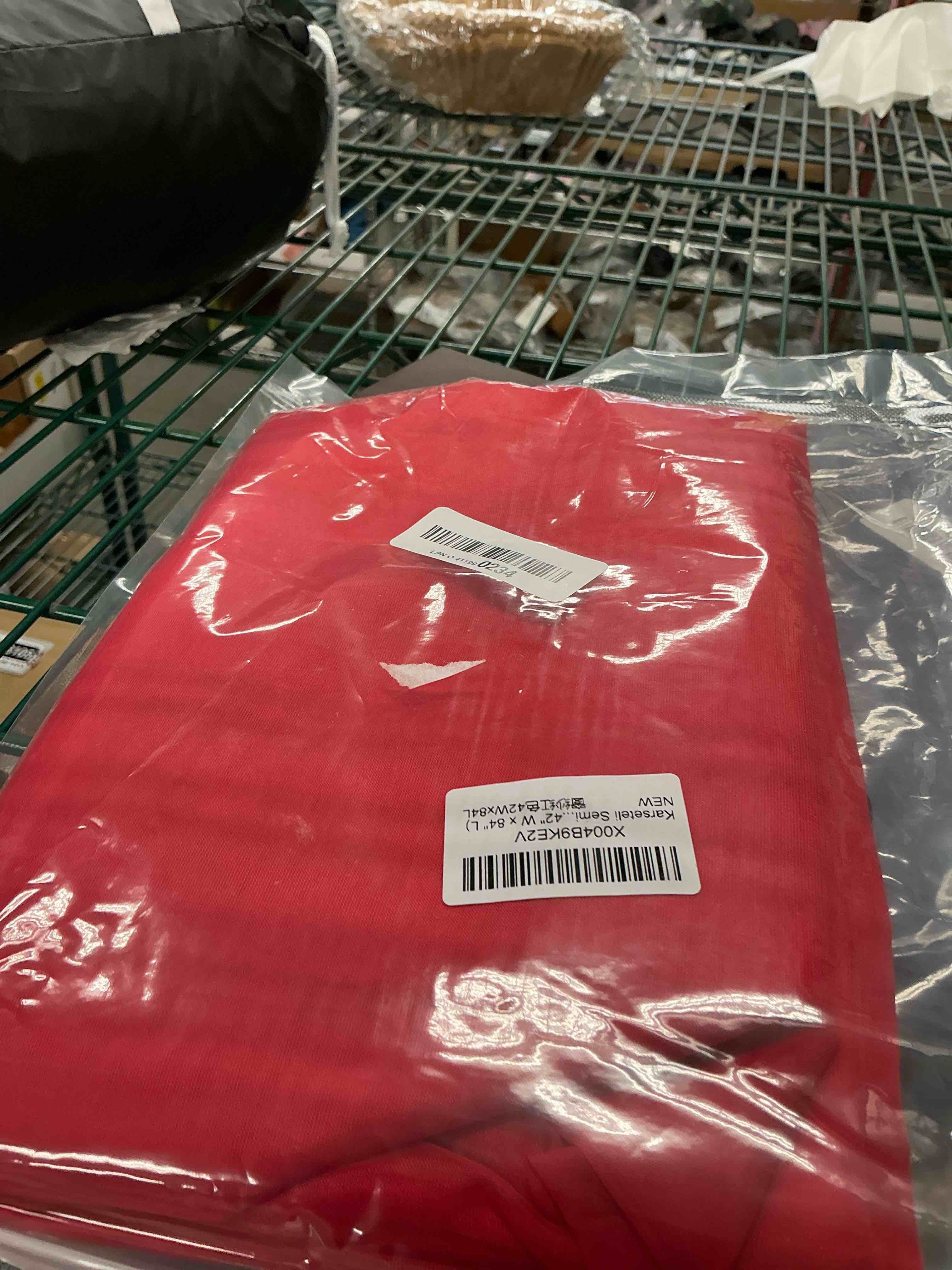 Condition photo showing New/Like New for Semi Voile Sheer Curtains 84 Inches Long 2 Panels Rod Pocket Window Treatment for Living Room Bedroom Dining Room(Red 42" W x 84" L) 42"W x 84"L (Pack of 2) Red