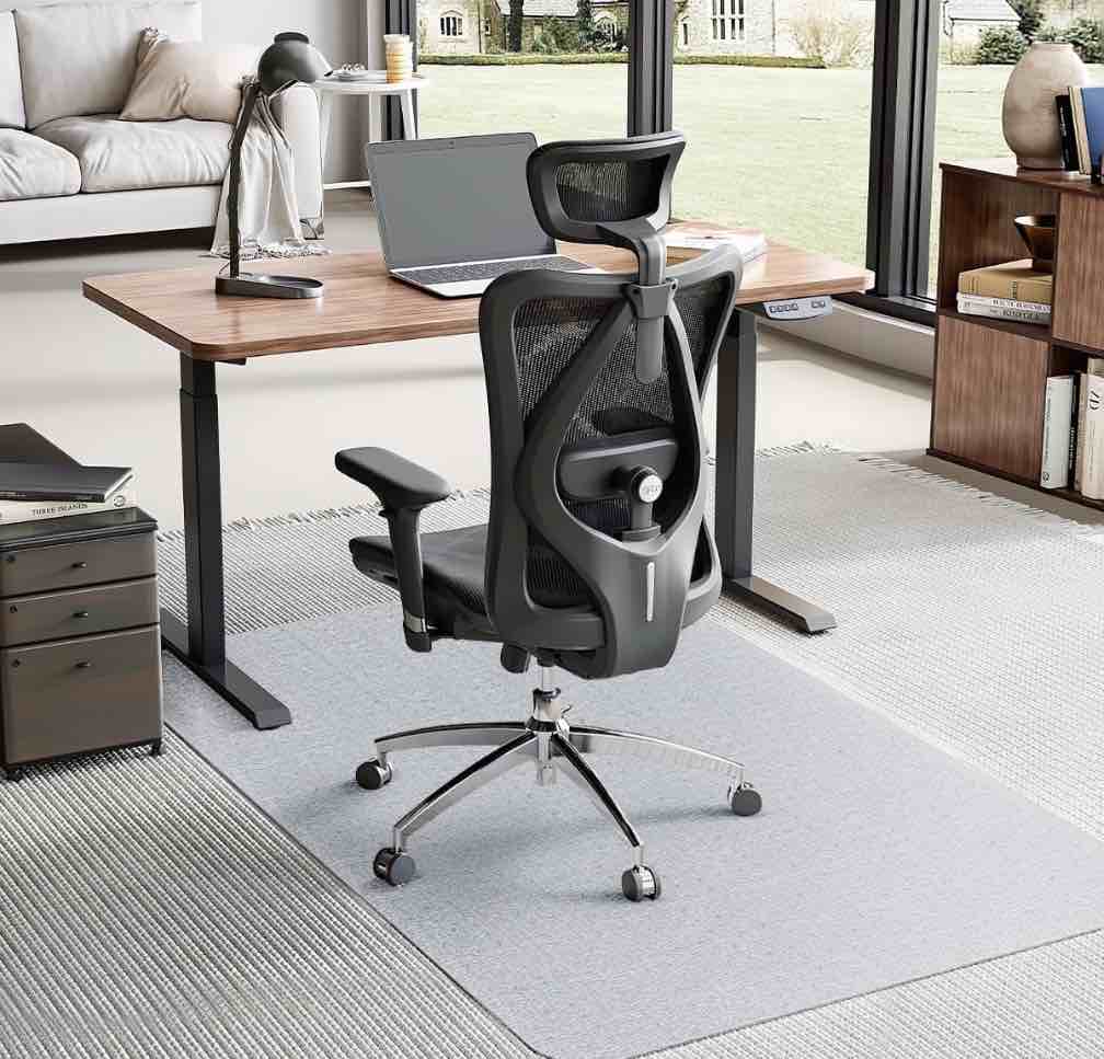 Office Chair Mat for Carpets, 46” x 60” Carpet Chair Mat, Slip Resistant Heavy Duty Carpet Protector for Work, Home, Gaming,with Studs