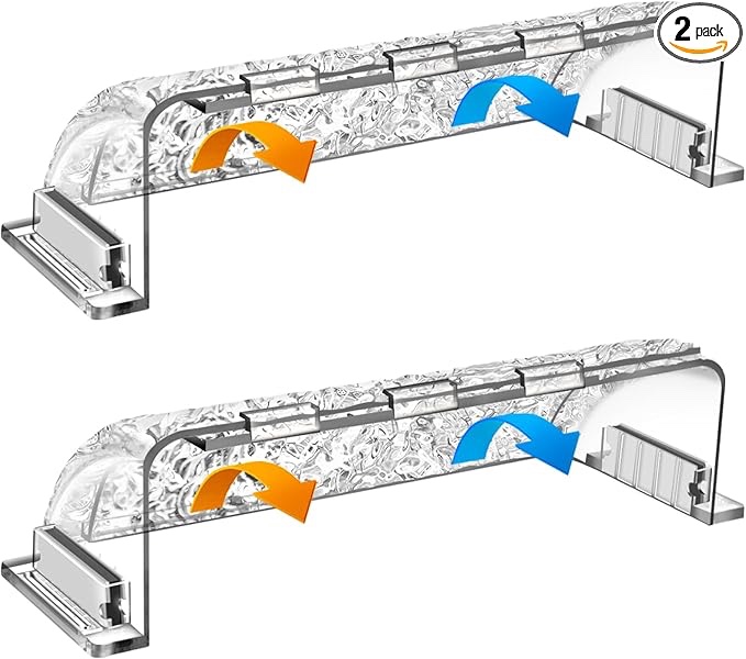 2 Pack Strong Magnetic Air and Heat Vent Deflectors for Floor, AC, Ceiling Registers and Sidewall Vents, Compatible with Vent Covers from 8.5” to 15”