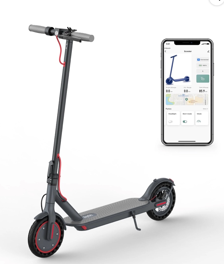 JOYHIS J078 Electric Scooter for Men and Women 8.5" Solid Tire 19mph Power by 350W Motor Max 21 mile Range Folding Commuting E Scooter
