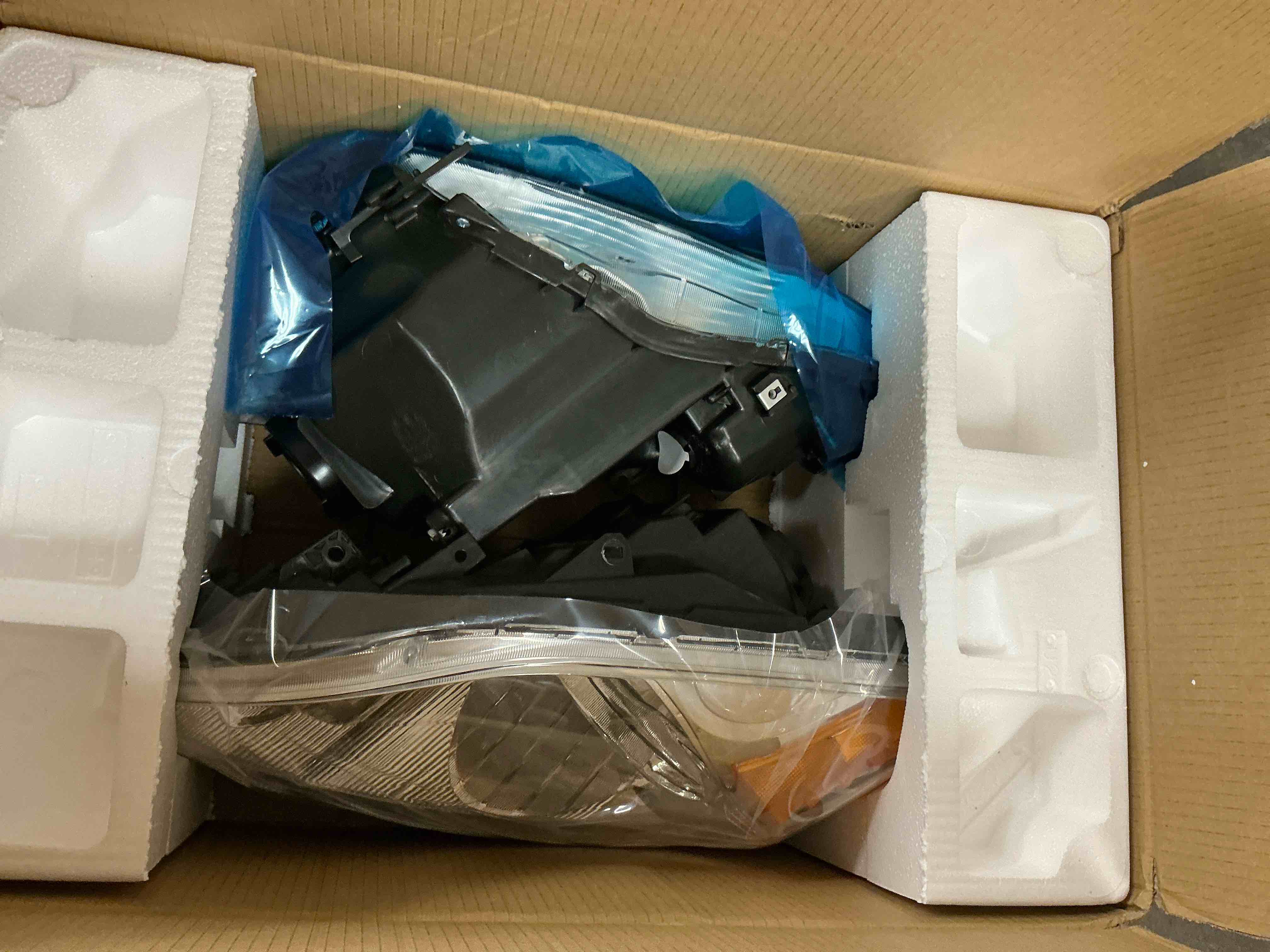 Nilight Headlights Assembly for Honda CRV(CR-V) 2007 2008 2009 2010 2011 Headlamp Chrome Housing Amber Reflector