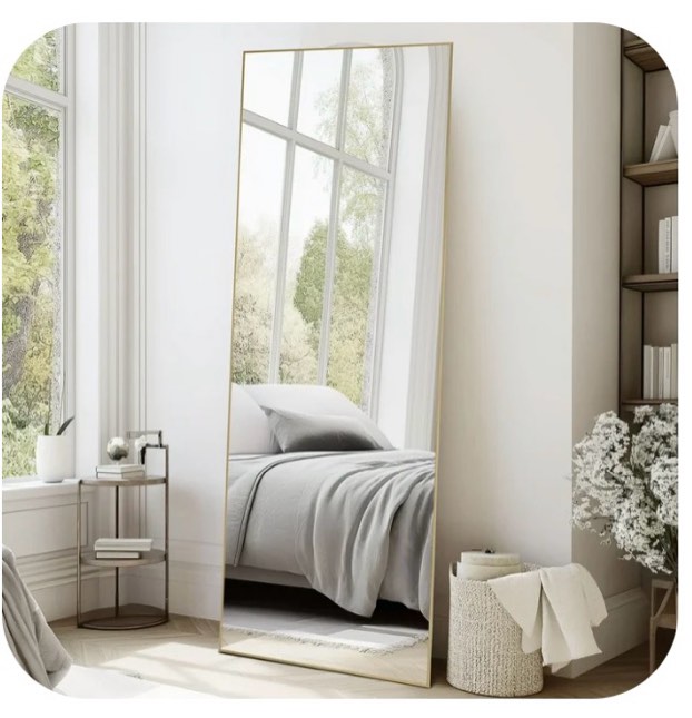 edx full length mirror 72 x27 full body mirror rectangle free standing wall mounted leaning hanging full body mirrors, gold