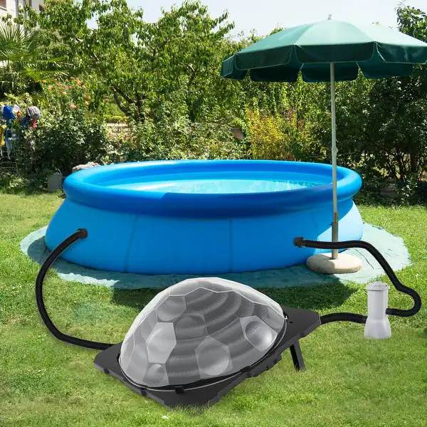 Costway 1/2/3 PCS Solar Dome Heater with Transparent Cover Black - 1 PCS