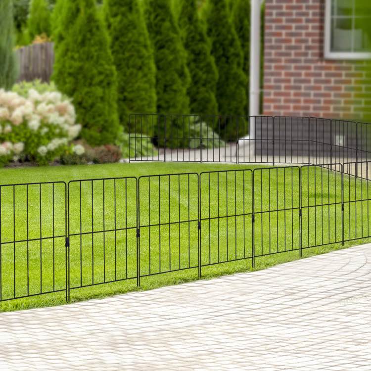 25 Pack Rustproof Decorative Garden Fence Set for Dog Flower bed