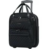 KROSER 16-Inch Quilt Softside Underseat Carry On Luggage , Black