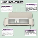 Cricut Maker 4 Craft Cutting Machine with Ultimate Sticker Making Bundle