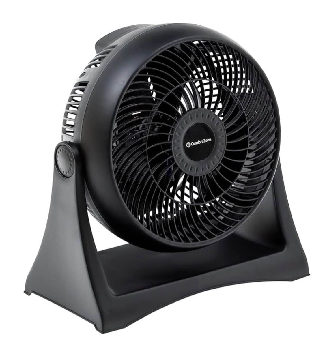 Comfort Zone CZHV8T 8" 3-Speed Wall-Mountable High-Velocity Fan with Plastic Blades and 180-Degree A
