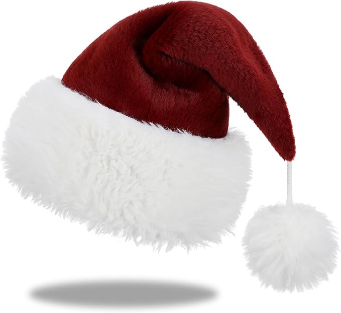 Slsxip Personalized Santa Hat for Adults, Super Soft Plush Holiday Christmas Hat, Xmas New Year Party Headwear 4.7 4.7 out of 5 stars (68)