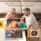 1500 Piece Puzzle Board with 4 Sliding Drawers and Felt Cover, 2 in 1 Rotating Tilting Puzzle Board, 35 X 27 Wood Puzzle Tray for Adults and Kids, Lazy Spinning