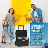 HART Stack Cart, Mobile Tool Box for Hardware Storage, Fits 7 Different Components of Modular Storage System And Suits HART Power Tools