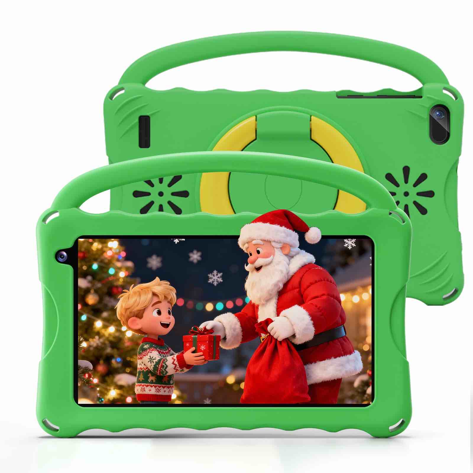 7 inch Kids Tablet, 4GB RAM 32GB ROM Android Kids Tablet with Parental Control, Eye Protection Screen for Kids 4-12, Portable Handheld Children Tablet (Green)
