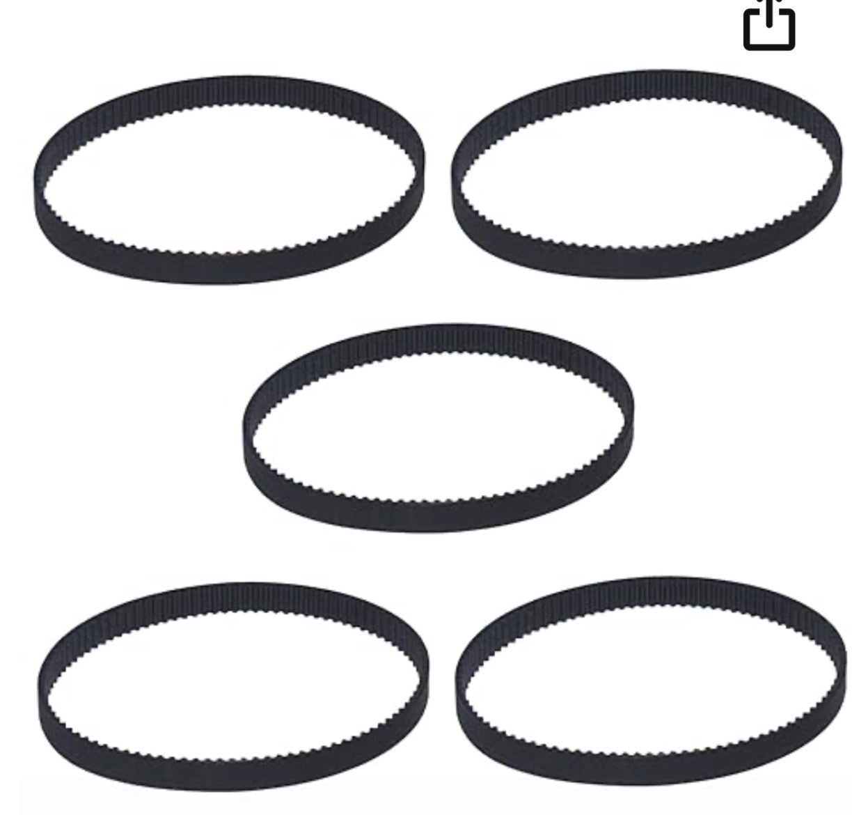 Condition photo showing Good Condition for Generic GT2 Timing Belt, 6mm Closed Loop Rubber Belt, Length 148mm, Width 6mm, Pitch 2mm, 2GT Synchronous Belts 3D Printer Belt, Black Loop Drive Belt 5pcs (2GT Length 148mm)
