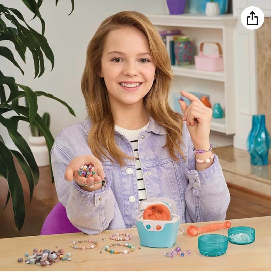 Make It Real: Rock Tumbler & Polish-Shine Bead Tumbler – 327pc Jewelry Craft Kit, Natural Stone Poli