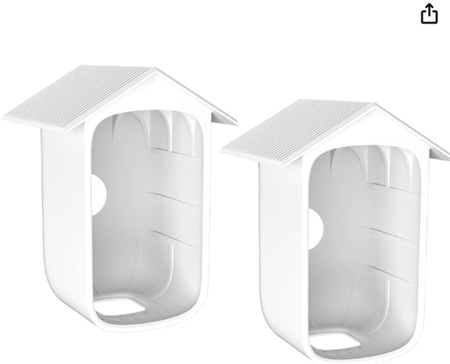 Holicfun Protective Silicone Skin for Eufy Cam 3C, Weather-Resistant Camera Cover for Eufy Security S300 eufyCam 3C (White)