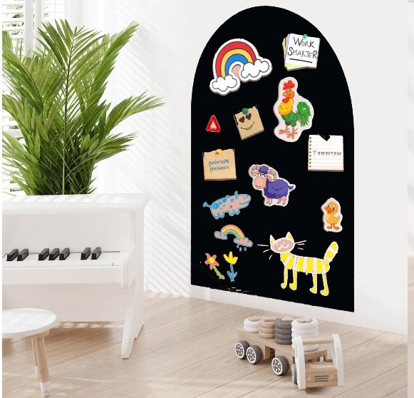 2025 New Magnetic Wall Decal Arch Set for wall   Upgraded Self-Adhesive Magnetic Chalkboard Wall Decal chalkboard lightblue 32*48inch