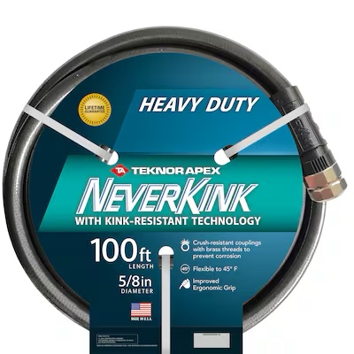 NeverKink Teknor Apex 5/8-in x 100-ft Heavy -Duty Kink Free Vinyl Gray Coiled Hose