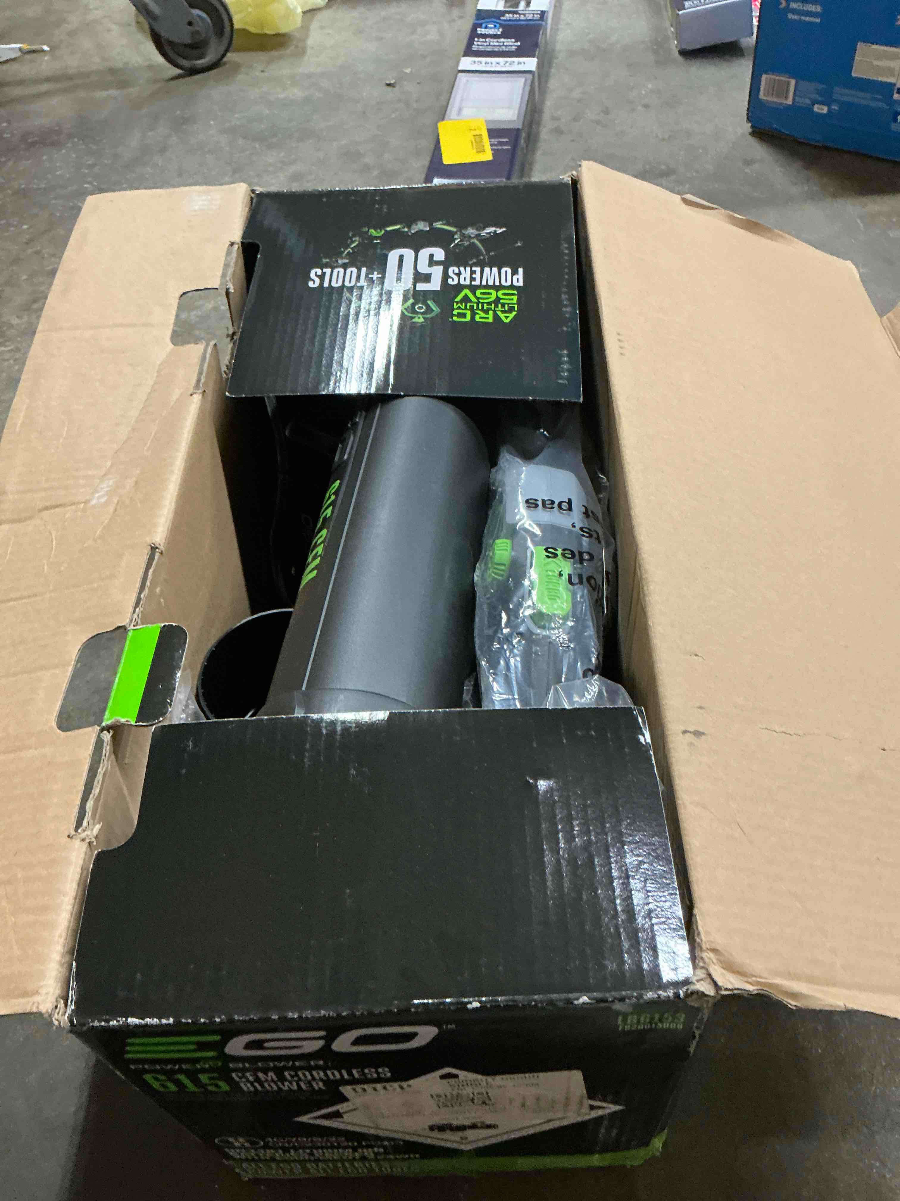 EGO Power+ LB6153 615 CFM 56-Volt Lithium-ion Cordless Blower with 4.0Ah Battery and Charger Included,Black