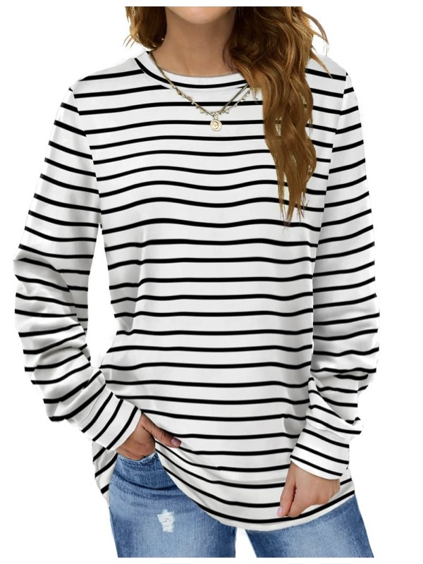 Fantaslook Sweatshirts for Women Crewneck Casual Long Sleeve Shirts Tunic Tops, L