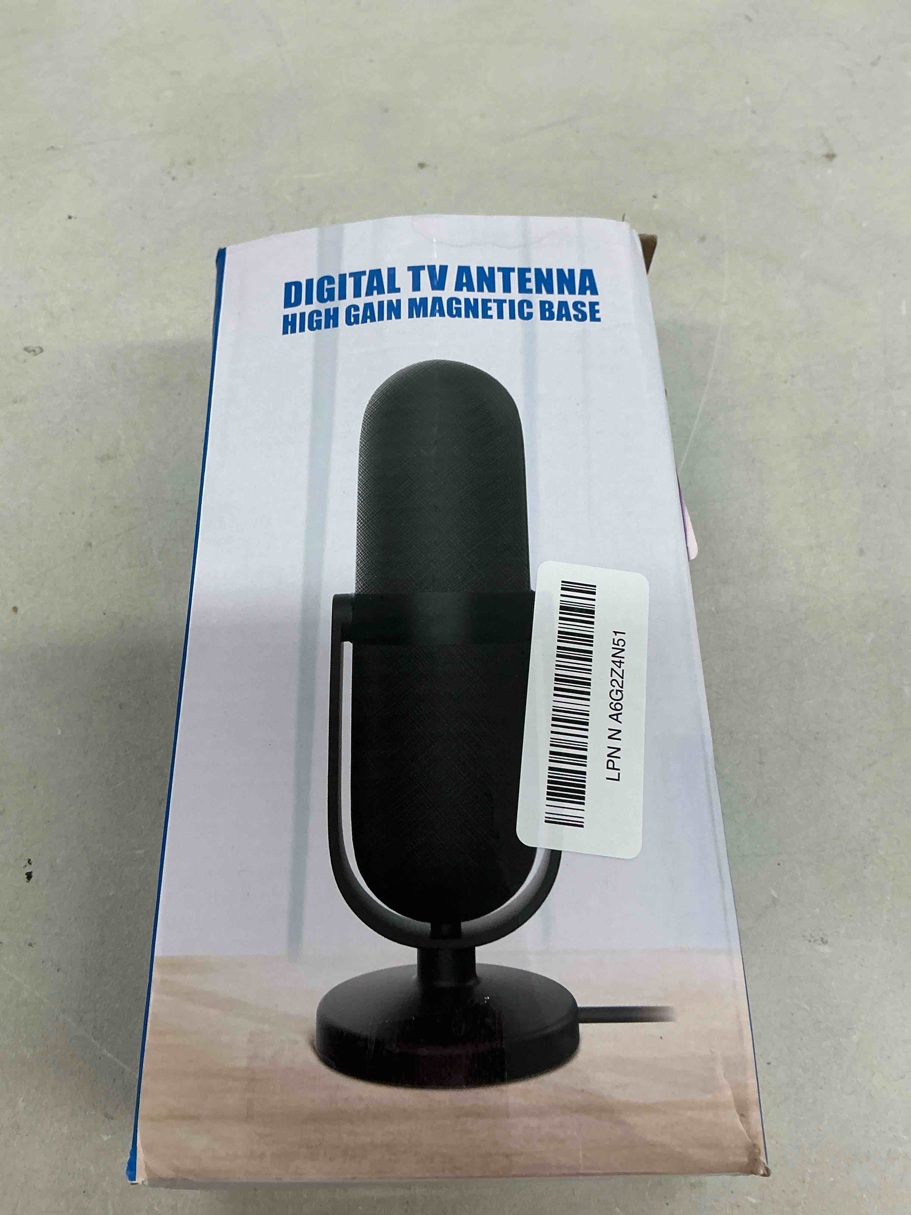 Condition photo showing New/Like New for tv antenna for smart tv indoor 1200+ miles long range reception hd digital tv antenna for local channels supports 4k 1080p with amplifier signal booster and 18ft hd coax cable (black)