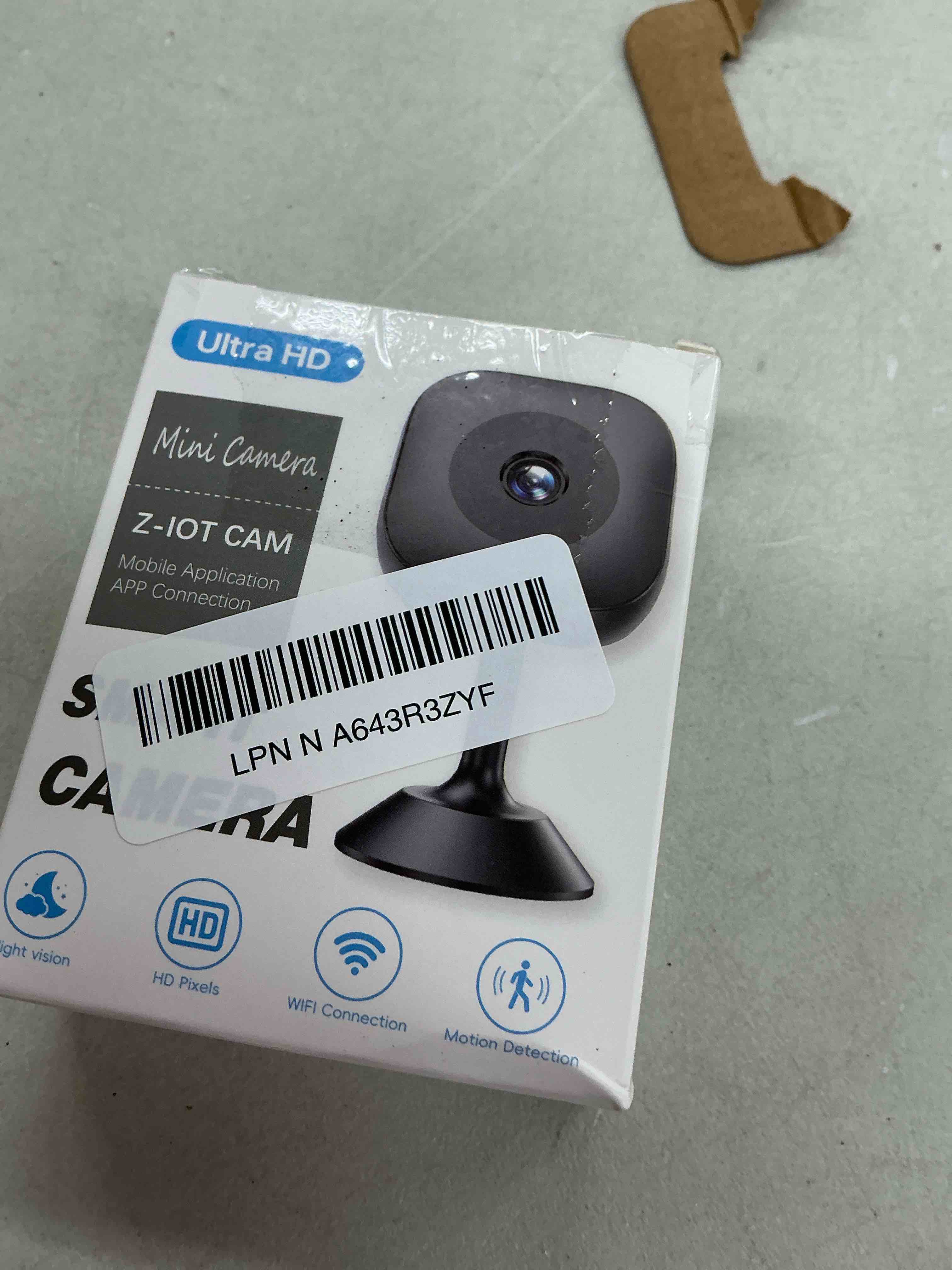 Condition photo showing Good Condition for home security wireless indoor camera, 1080p wifi with magnetic mount, pet camera with app control pir motion detection and night vision, mini hidden, cloud and sd storage(black)