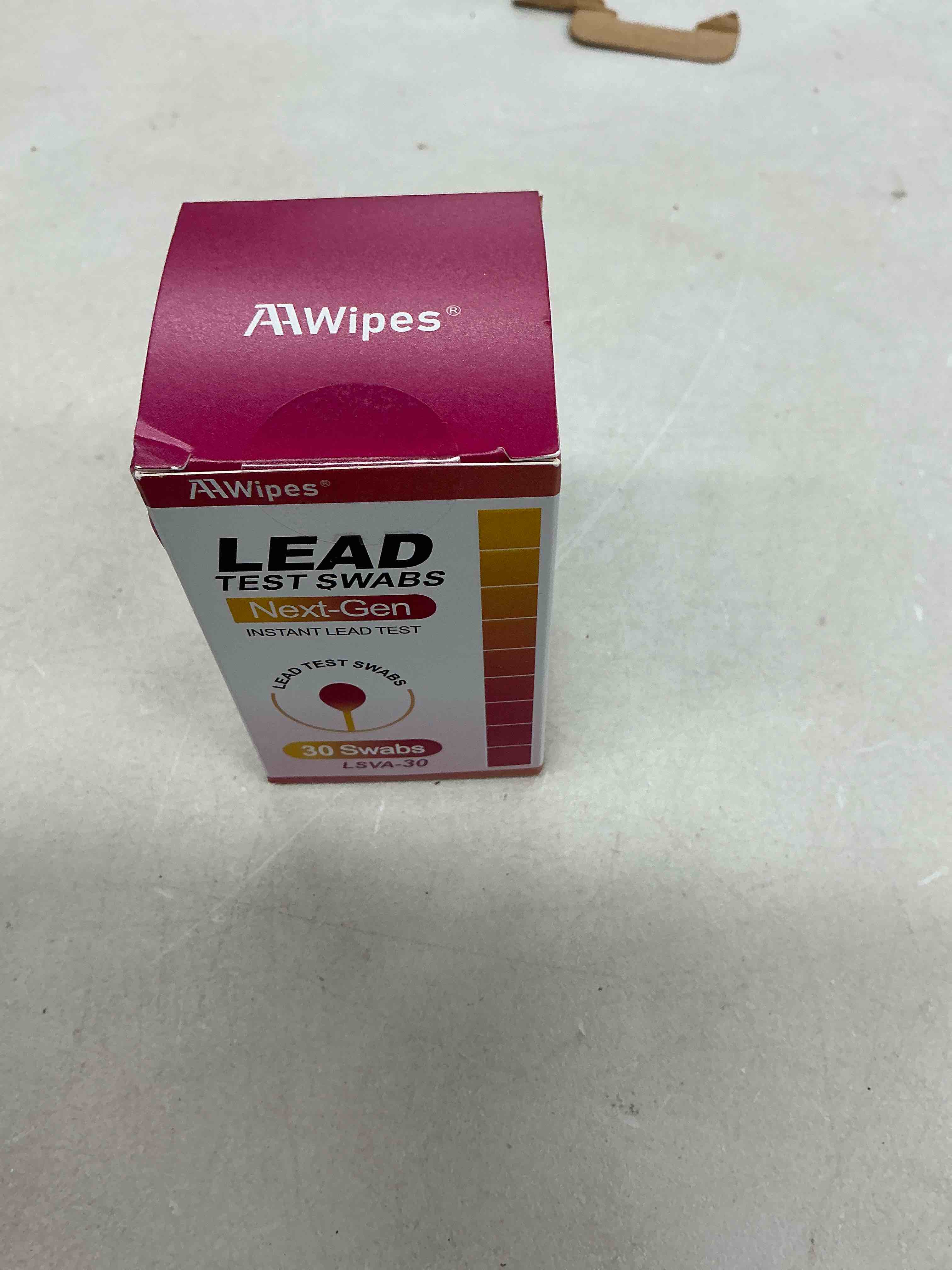 Condition photo showing New/Like New for aawipes lead test kit 30 swabs enhanced lead testing formulation at home lead paint test kit testing for paint ceramics - quick results in 30s lead detector (30)